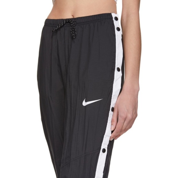 Nike Women’s Black Windrunner Tear-Away Track Snap Pants Size Small 29” Inseam - Picture 2 of 10